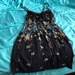 Black Floral and Butterfly Dress!